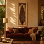 Pattachitra Tree of Life National Award Artist, Tussar Silk, The Art Wall. Handmade in India by House of Taraasha.