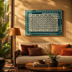 Lippan Wall Hanging Ocean Blue and White, The Art Wall. Handmade in India by House of Taraasha.