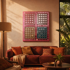Lippan Dazzle Multicolour Mud and Mirror Wall Art, The Art Wall. Handmade in India by House of Taraasha.