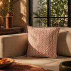 Royal Courtyards Dusty Pink Jaali & Floral Set of Five, The Living Room. Handmade in India by House of Taraasha.