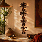 Bastar Floor Stand Lohshilp Wrought Iron Candle Stand, Still Light. Handmade in India by House of Taraasha.