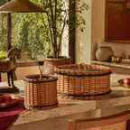 Kashmir Willow Storage Box & Cutlery Caddy, The Wicker House. Handmade in India by House of Taraasha.