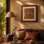 Harappan Seal Terracotta Peepul Tree Replica, The Art Wall. Handmade in India by House of Taraasha.
