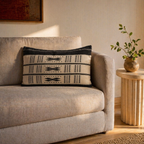 Naga Tribal Backstrap-Loom Rectangular Monochrome Cover, The Living Room. Handmade in India by House of Taraasha.