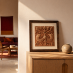 Harappan Seal Terracotta Peepul Tree Replica, The Art Wall. Handmade in India by House of Taraasha.