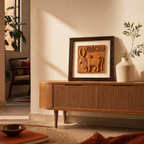 Harappan Bull Seal Molela Terracotta Replica, The Art Wall. Handmade in India by House of Taraasha.