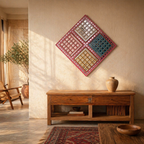 Lippan Dazzle Multicolour Mud and Mirror Wall Art, The Art Wall. Handmade in India by House of Taraasha.