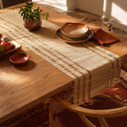 Madur Grass Woven Runner Off-White, The Gathered Table. Handmade in India by House of Taraasha.