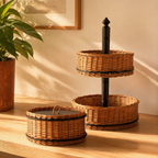 Kashmiri Willow Wicker Storage Box & Fruit Basket, The Wicker House. Handmade in India by House of Taraasha.