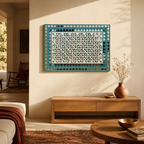Lippan Wall Hanging Ocean Blue and White, The Art Wall. Handmade in India by House of Taraasha.