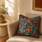 Chintz Trio Hand Block-Printed Cotton Cushion Set, The Living Room. Handmade in India by House of Taraasha.