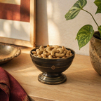 Kanjeevaram Antique Brass Serving Bowl, The Brass Atelier. Handmade in India by House of Taraasha.