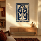 Persian Blue Lippan Wall Hanging Jodhpur Motif, The Art Wall. Handmade in India by House of Taraasha.