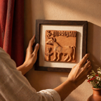 Harappan Unicorn Seal Molela Terracotta Replica, The Art Wall. Handmade in India by House of Taraasha.
