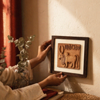 Harappan Bull Seal Molela Terracotta Replica, The Art Wall. Handmade in India by House of Taraasha.
