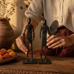 Bastar Wrought Iron Standing Musicians Duo, Tribal Stories. Handmade in India by House of Taraasha.