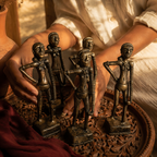 Dhokra Dancing Girl Harappan Replica in Brass, Tribal Stories. Handmade in India by House of Taraasha.