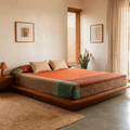 Marigold Rust Cotton Bed Cover | Marigold Collection - 60 x 90 Inches / Pure Cotton / Marigold Rust