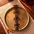 Bastar Floor Stand Lohshilp Wrought Iron Candle Stand, Still Light. Handmade in India by House of Taraasha.