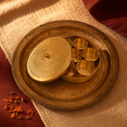 Moradabad Traditional Pure Brass Masala Dabba, The Brass Atelier. Handmade in India by House of Taraasha.