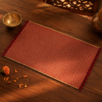 Madur Grass Woven Table Mats Maroon, The Gathered Table. Handmade in India by House of Taraasha.
