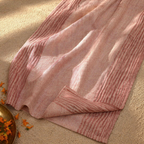 Dusty Pink Stripe Handwoven Semi-Blackout Cotton Curtain, The Draped Window. Handmade in India by House of Taraasha.