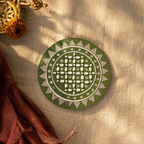 Olive Lippan Mud & Mirror Wall Disc, The Art Wall. Handmade in India by House of Taraasha.