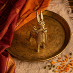 Dhokra Bankura Horse Lost-Wax Metal Figurine, Tribal Stories. Handmade in India by House of Taraasha.