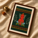 Gond Forest Ganesha Tribal Art Print, The Art Wall. Handmade in India by House of Taraasha.