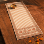 Royal Pink Pure Cotton Floral Table Runner, The Gathered Table. Handmade in India by House of Taraasha.