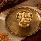 Mould-Cast Pure Brass Serving Bowl, The Brass Atelier. Handmade in India by House of Taraasha.