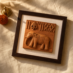 Harappan Elephant Seal Terracotta Wall Replica, The Art Wall. Handmade in India by House of Taraasha.