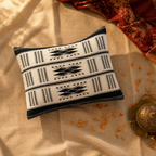 Naga Monochrome Backstrap-Loom Woven Rectangular Cushion Cover, The Living Room. Handmade in India by House of Taraasha.