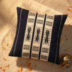 Naga Tribal Backstrap-Loom Monochrome Spear Cushion Cover, The Living Room. Handmade in India by House of Taraasha.