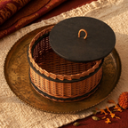 Kashmir Willow Lidded Wicker Storage Box, The Wicker House. Handmade in India by House of Taraasha.