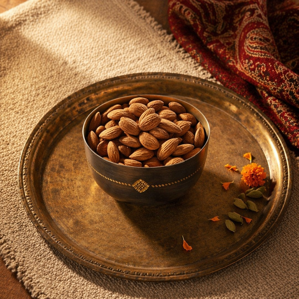 Kanjeevaram Antique Brass Condiment Bowl, The Brass Atelier. Handmade in India by House of Taraasha.