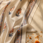 Sheer Blue and Dusty Pink Mulmul Curtain, The Draped Window. Handmade in India by House of Taraasha.