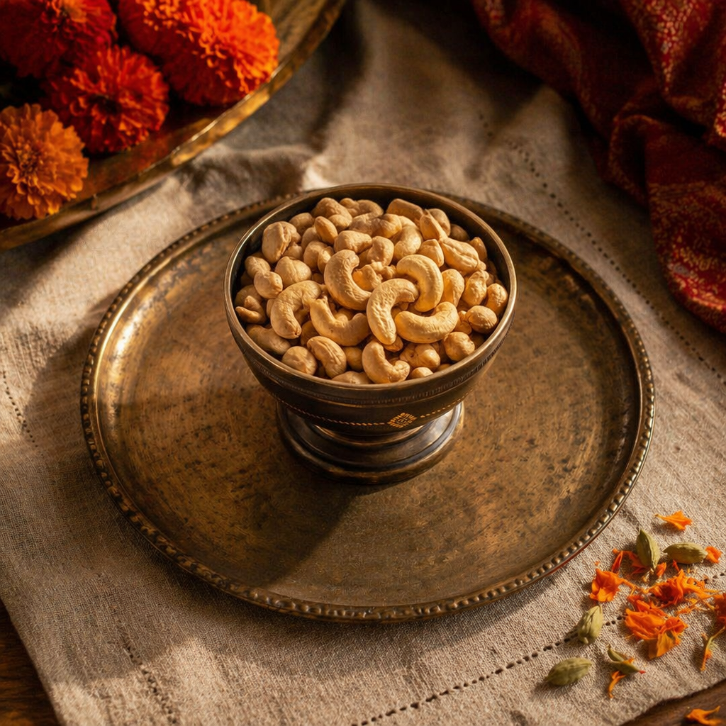Kanjeevaram Antique Brass Serving Bowl, The Brass Atelier. Handmade in India by House of Taraasha.