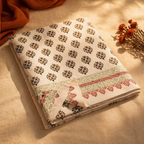 Jaipur Blooms 300 TC Block-Printed Cotton Bedsheet, The Linen Room. Handmade in India by House of Taraasha.