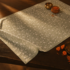 Floral Cotton Hand-Printed 4-Seater Tablecloth, The Gathered Table. Handmade in India by House of Taraasha.