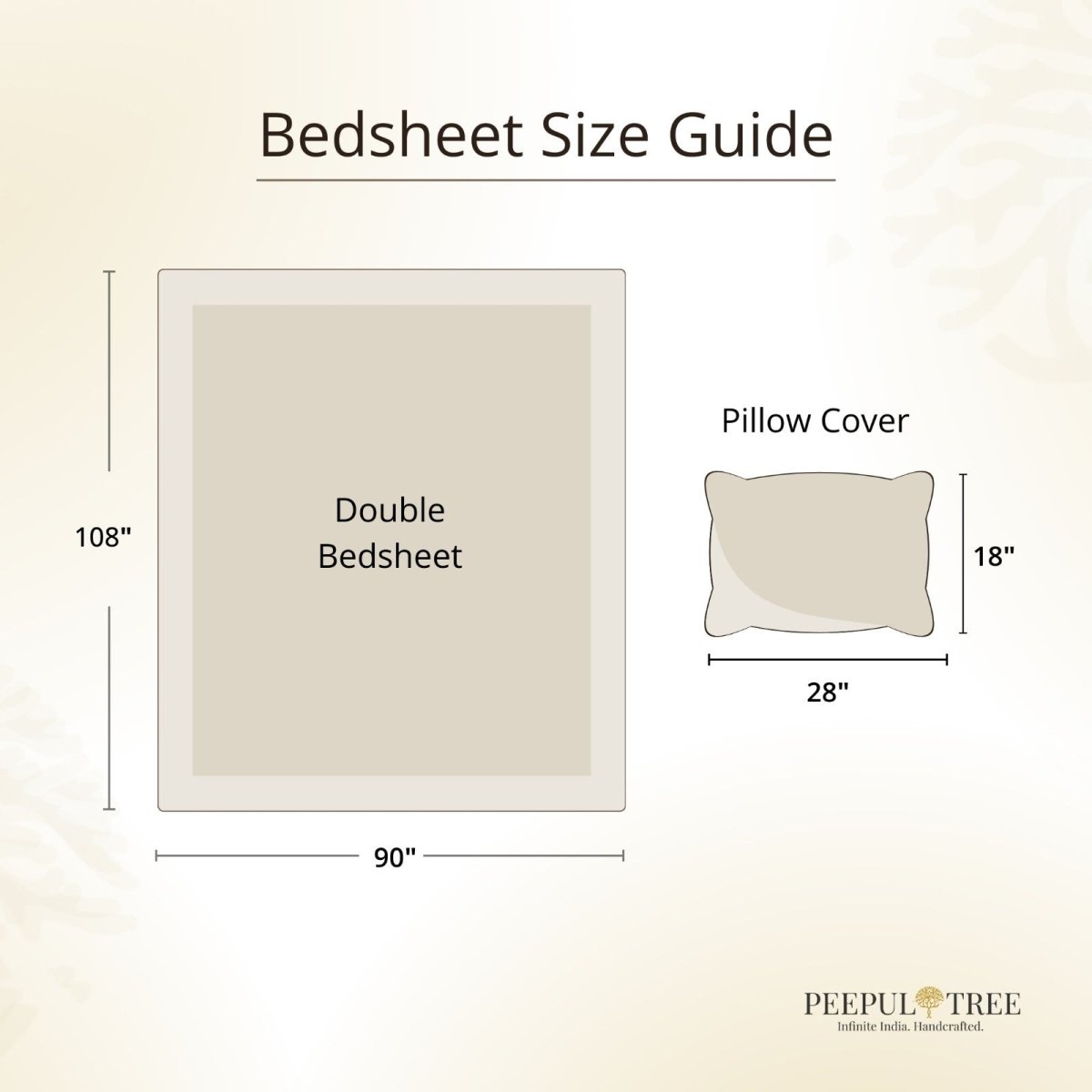 Pure Cotton Double Bedsheet Set with 2 Pillow Covers Hand Printed in a Floral Print In Off White and Blue| 100% Pure Cotton in Queen Size - 90 by 108 inches