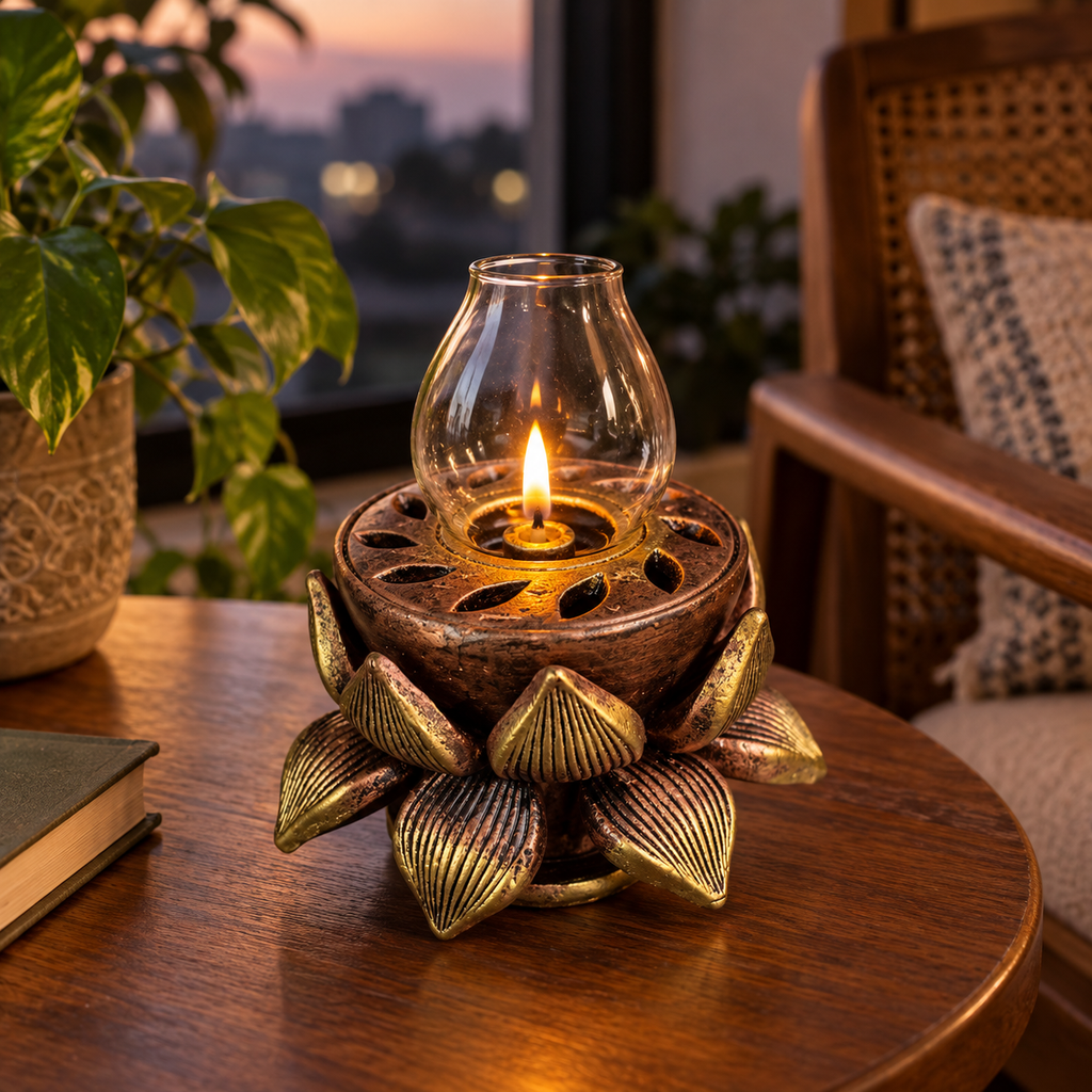 Padma Jyot: Lotus Terracotta Akhand Diya